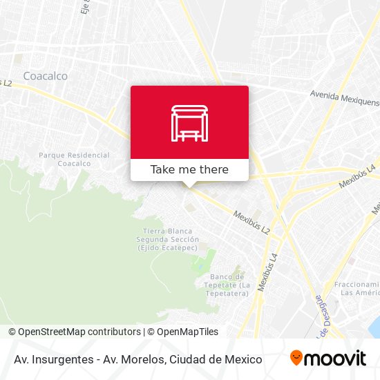 Mapa de Av. Insurgentes - Av. Morelos