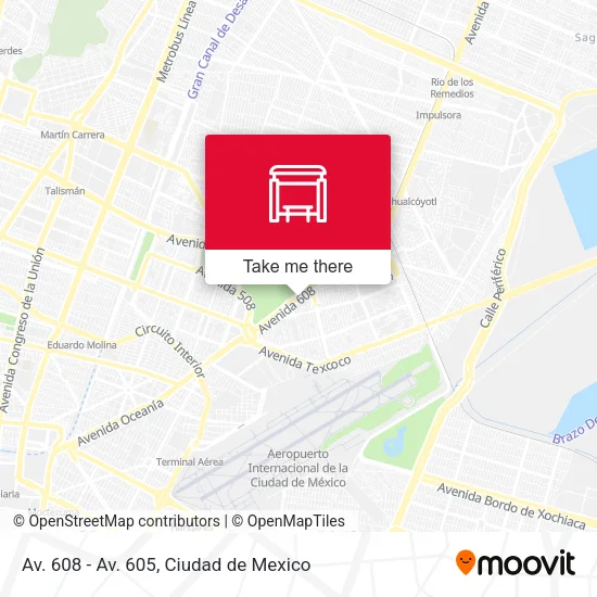 Av. 608 - Av. 605 map