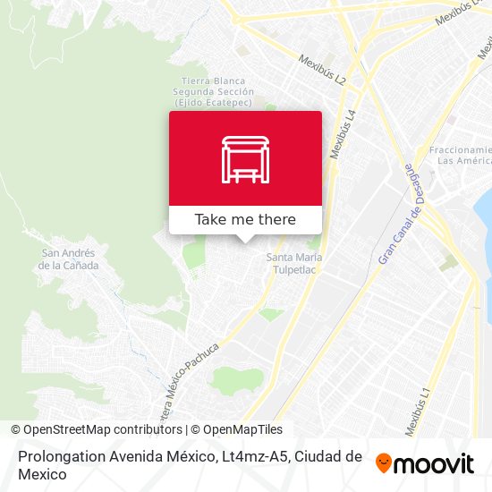 Mapa de Prolongation Avenida México, Lt4mz-A5