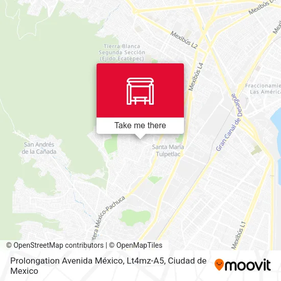 Prolongation Avenida México, Lt4mz-A5 map