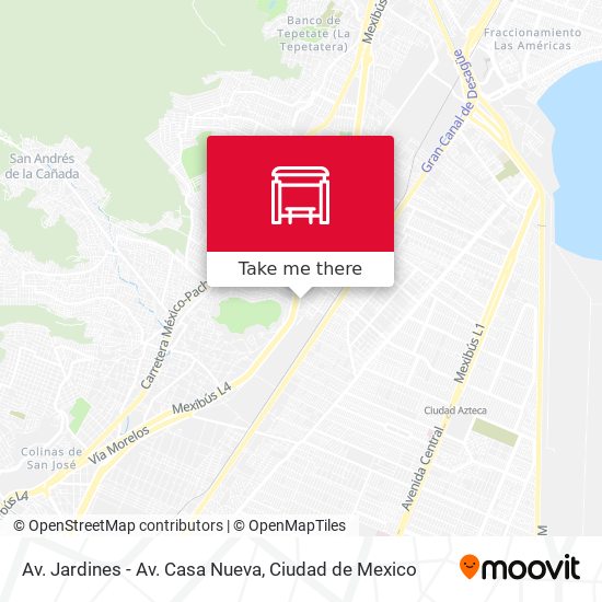 Mapa de Av. Jardines - Av. Casa Nueva