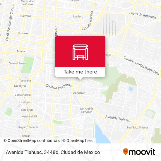 Mapa de Avenida Tlahuac, 3448d