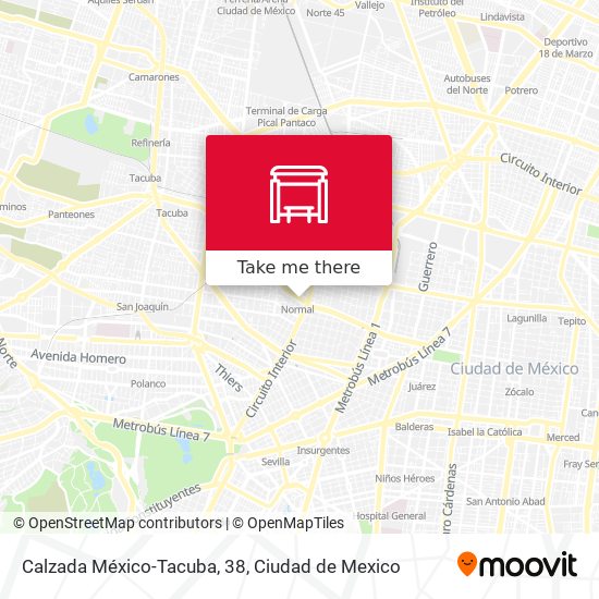 Calzada México-Tacuba, 38 map