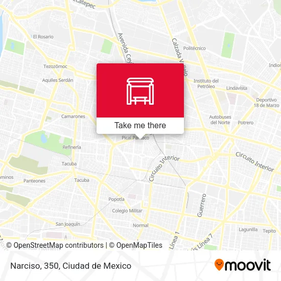 Narciso, 350 map