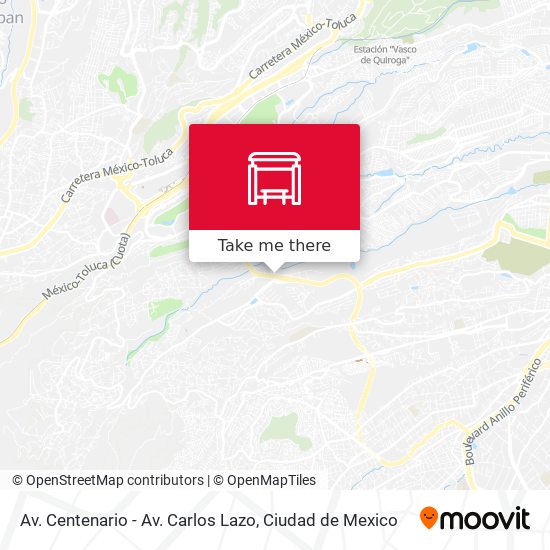 Av. Centenario - Av. Carlos Lazo map