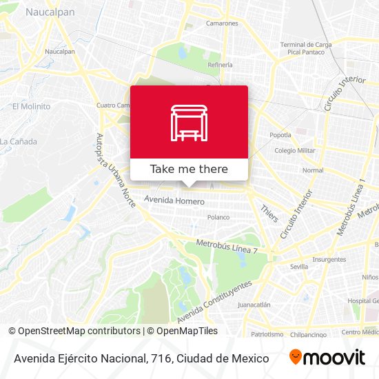 Mapa de Avenida Ejército Nacional, 716