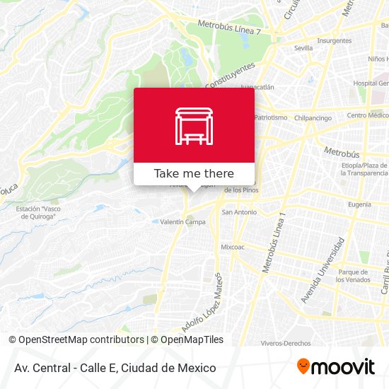 Mapa de Av. Central - Calle E