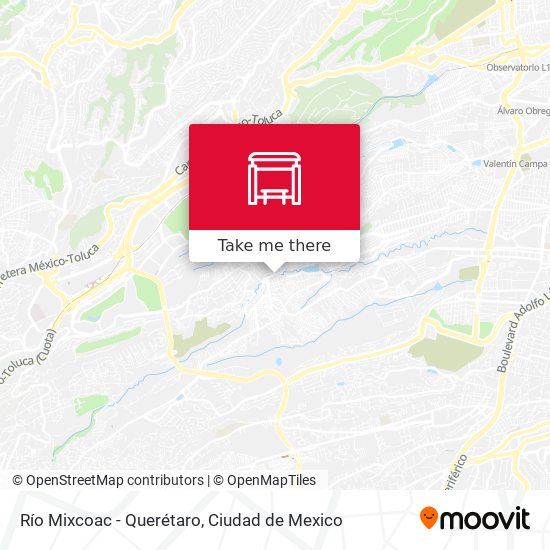 Río Mixcoac - Querétaro map