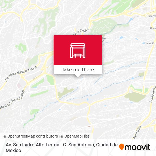 Av. San Isidro Alto Lerma - C. San Antonio map