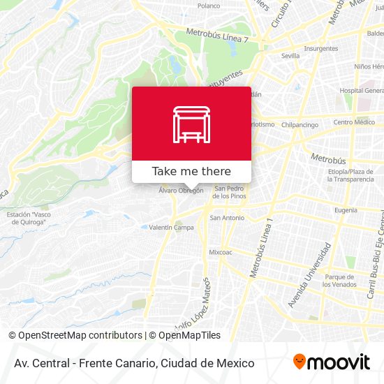 Av. Central - Frente Canario map