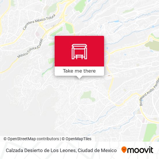 Calzada Desierto de Los Leones map