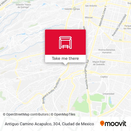 Mapa de Antiguo Camino Acapulco, 304