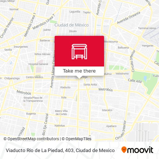 Viaducto Río de La Piedad, 403 map