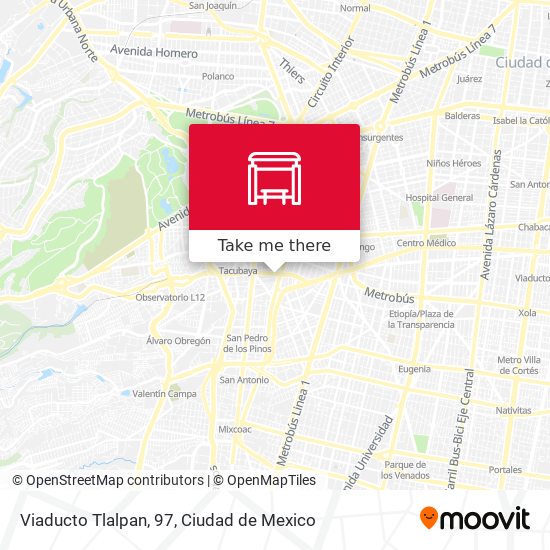 Viaducto Tlalpan, 97 map
