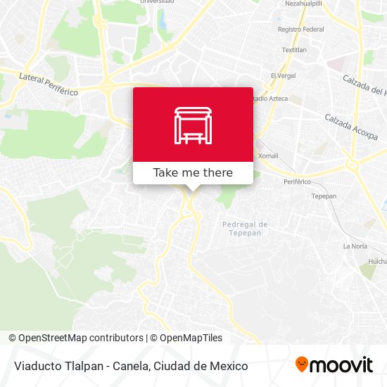 Mapa de Viaducto Tlalpan - Canela
