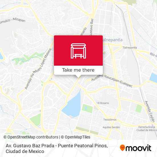 Mapa de Av. Gustavo Baz Prada - Puente Peatonal Pinos