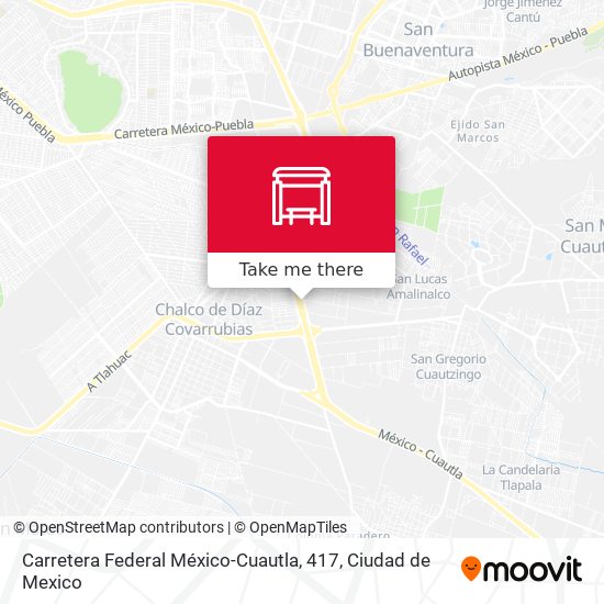 How to get to Carretera Federal México-Cuautla, 417 in Ixtapaluca by Bus?