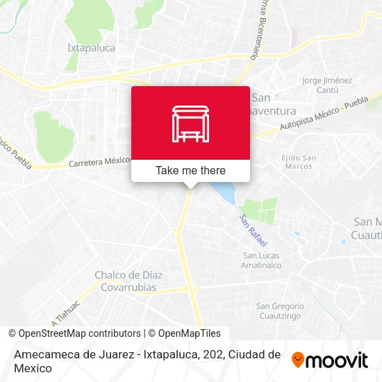 Amecameca de Juarez - Ixtapaluca, 202 map