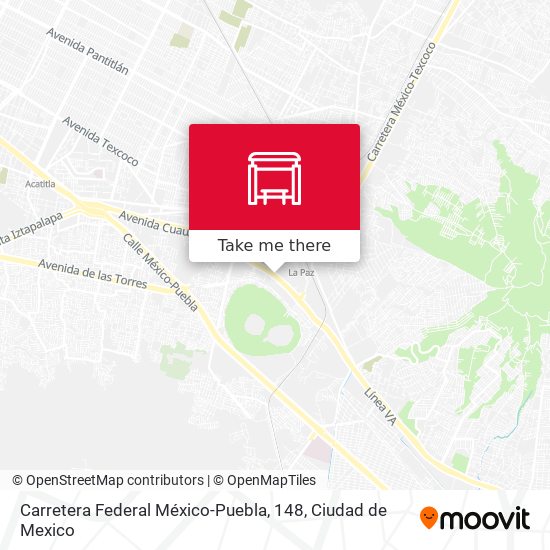 Mapa de Carretera Federal México-Puebla, 148