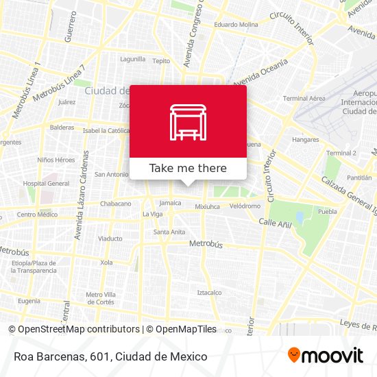 Roa Barcenas, 601 map