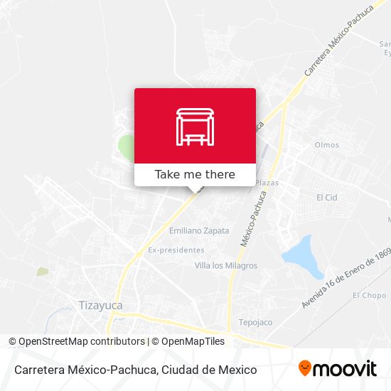 Mapa de Carretera México-Pachuca