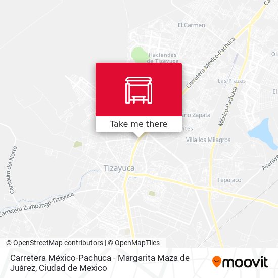 Carretera México-Pachuca - Margarita Maza de Juárez map