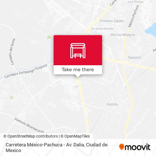 Carretera México-Pachuca - Av. Dalia map