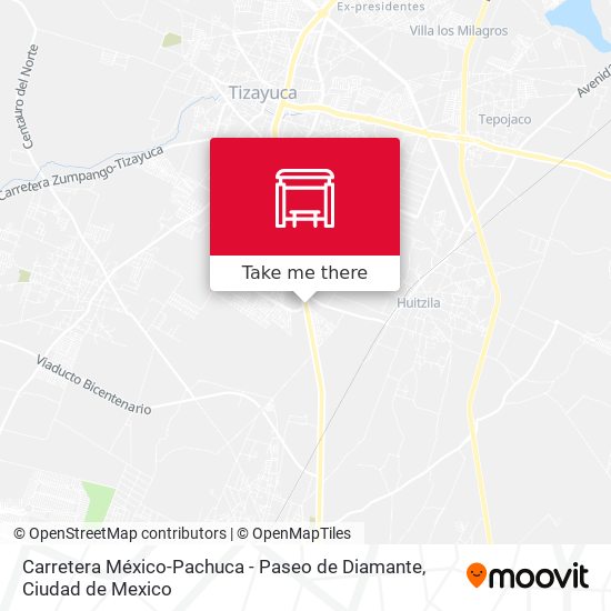 Carretera México-Pachuca - Paseo de Diamante map