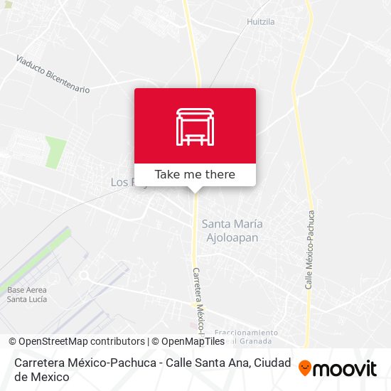 Mapa de Carretera México-Pachuca - Calle Santa Ana