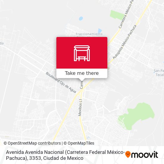 Avenida Avenida Nacional (Carretera Federal México-Pachuca), 3353 map