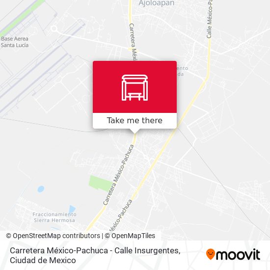 Carretera México-Pachuca - Calle Insurgentes map