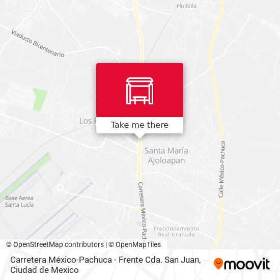 Mapa de Carretera México-Pachuca - Frente Cda. San Juan