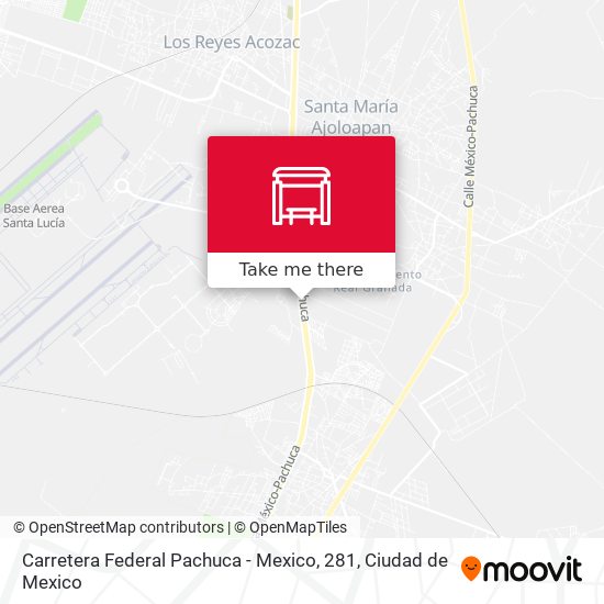 Carretera Federal Pachuca - Mexico, 281 map
