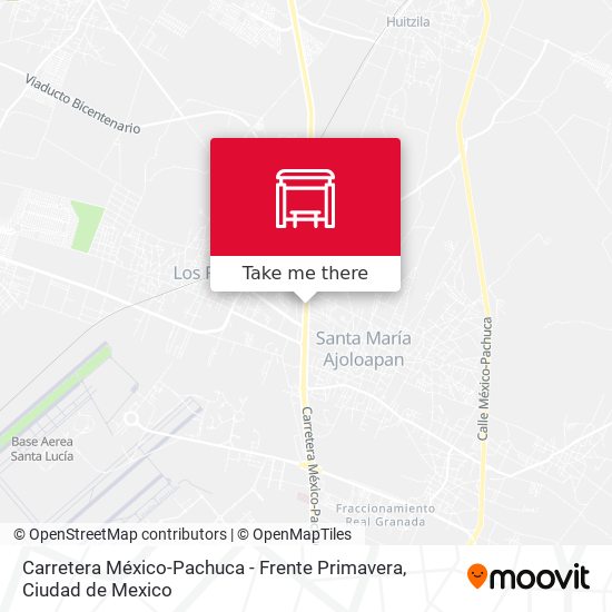 Mapa de Carretera México-Pachuca - Frente Primavera