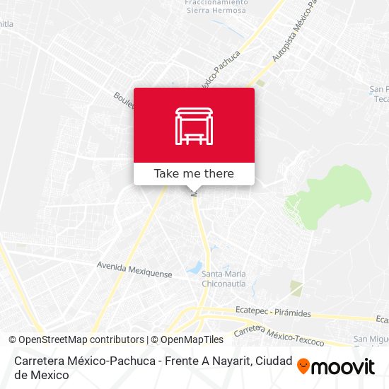 Mapa de Carretera México-Pachuca - Frente A Nayarit