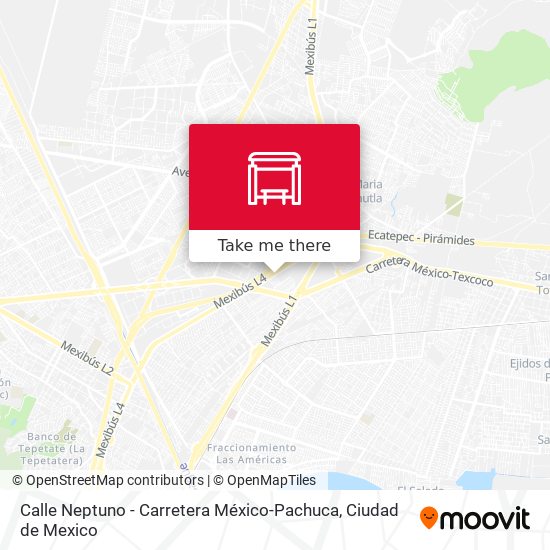 Calle Neptuno - Carretera México-Pachuca map
