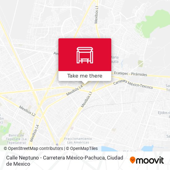 Mapa de Calle Neptuno - Carretera México-Pachuca