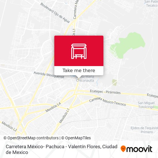 Carretera México- Pachuca - Valentín Flores map