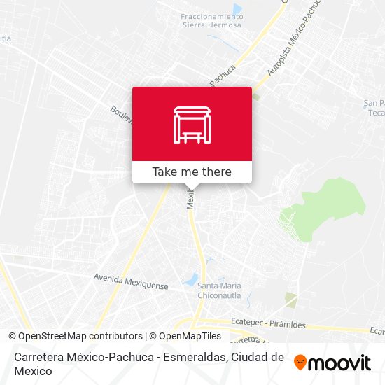 Carretera México-Pachuca - Esmeraldas map
