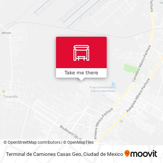 How to get to Terminal de Camiones Casas Geo in Zumpango by Bus?