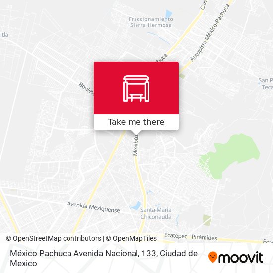 México Pachuca Avenida Nacional, 133 map