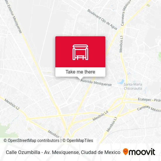 Calle Ozumbilla - Av. Mexiquense map