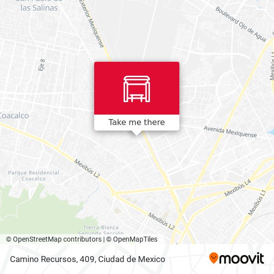 Camino Recursos, 409 map