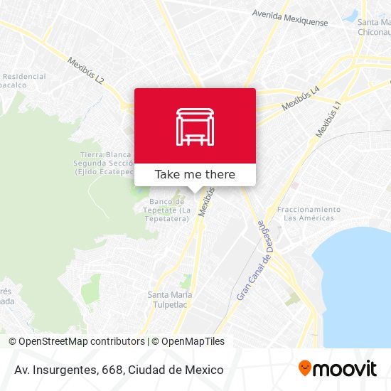 Av. Insurgentes, 668 map