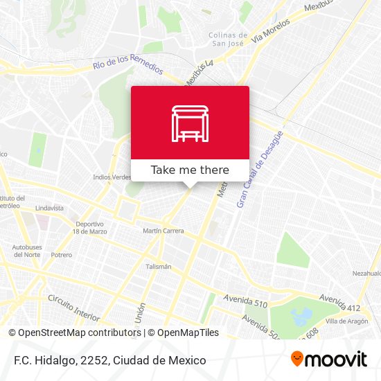 Mapa de F.C. Hidalgo, 2252