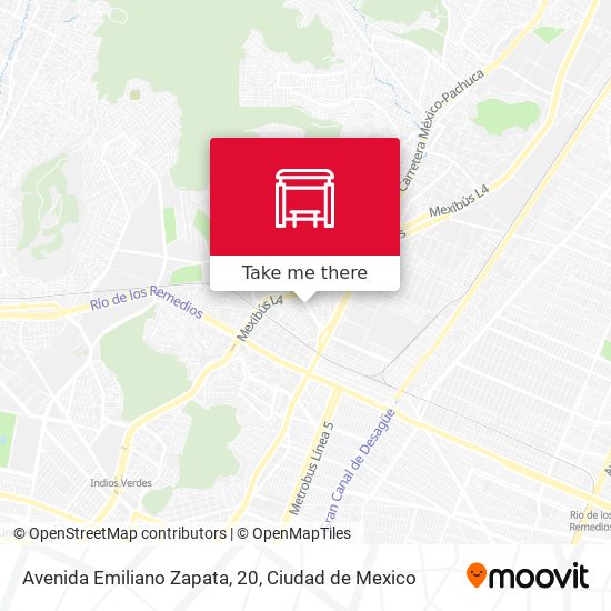 Mapa de Avenida Emiliano Zapata, 20