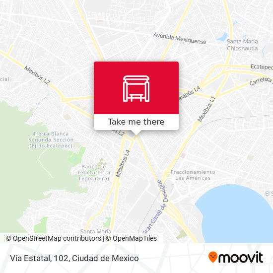 Vía Estatal, 102 map