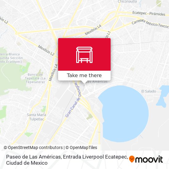 Paseo de Las Américas, Entrada Liverpool Ecatepec map