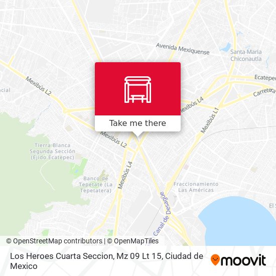 Los Heroes Cuarta Seccion, Mz 09 Lt 15 map