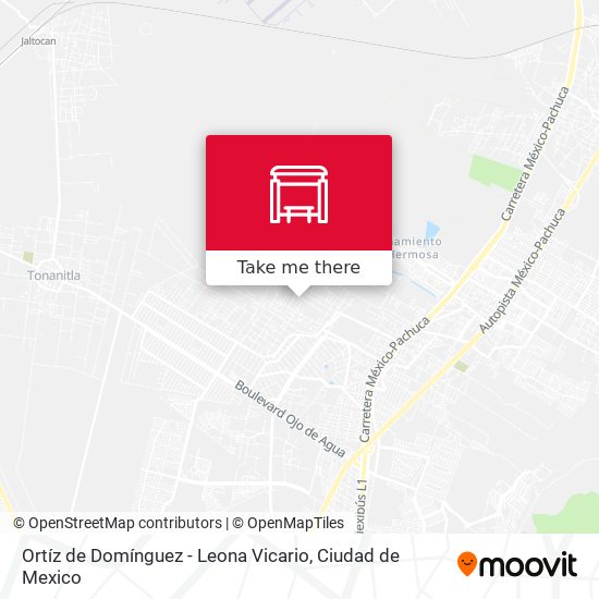 Ortíz de Domínguez - Leona Vicario map